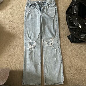T.J.Maxx Light Blue High Rise Distressed Jeans